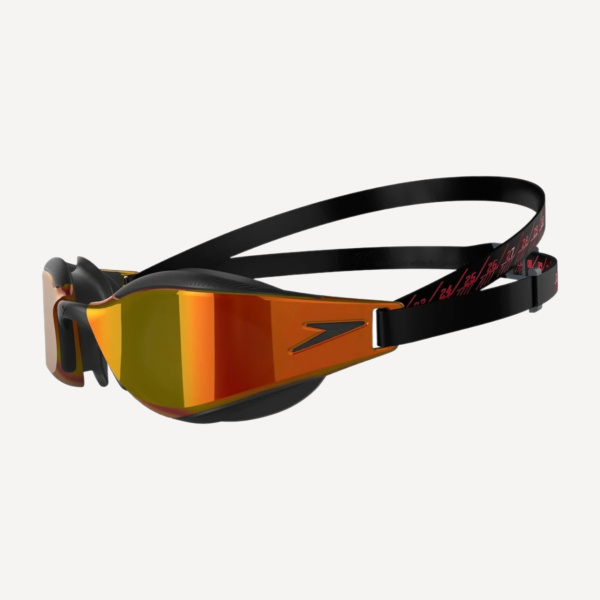Очки для плавания Speedo Fastskin Hyper Elite Mirror (зеркальные; черный/оранжевый/золотой)